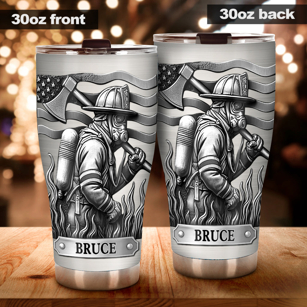 Proud Firefighter - Personalized Firefighter Tumbler