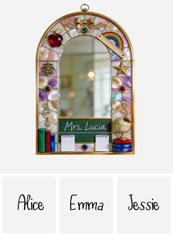 Teacher Gifts - Personalized Teacher Wall Hanging Mirror