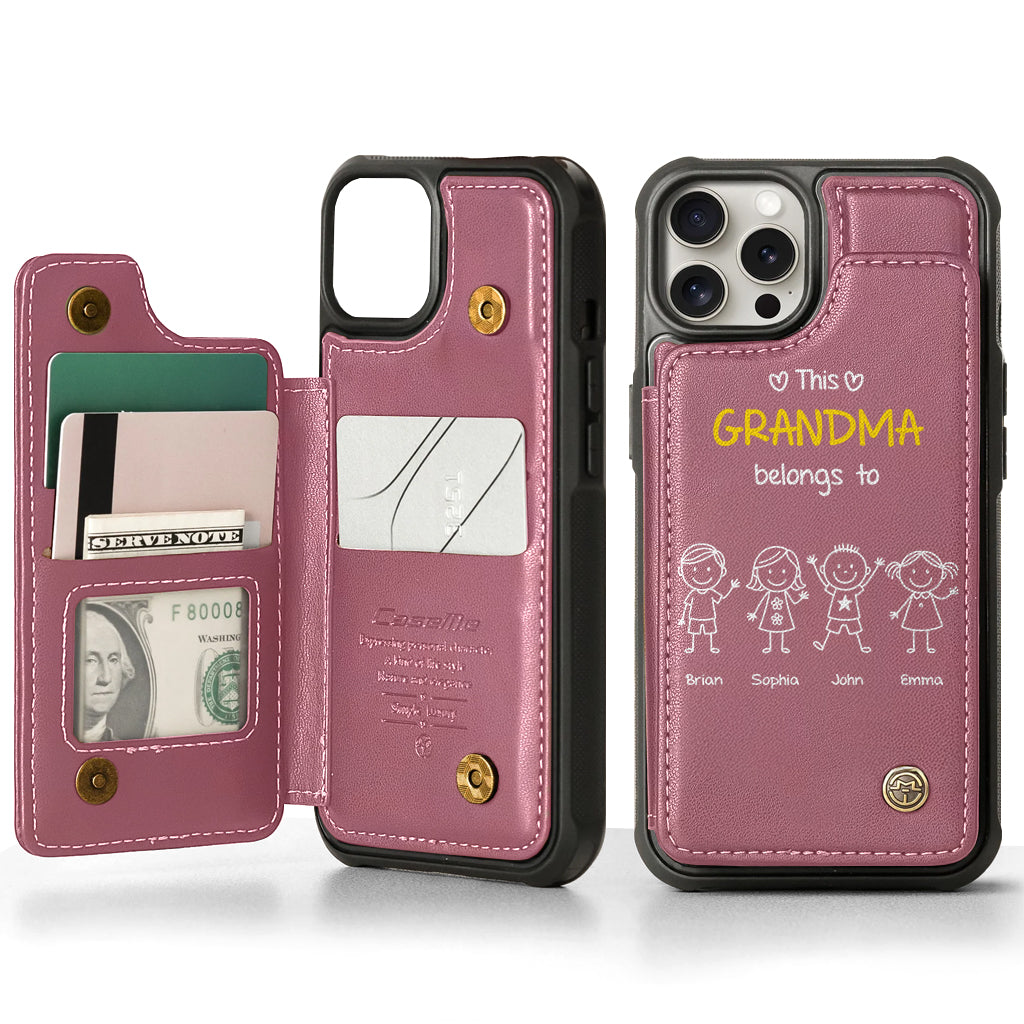 This Grandpa Dad Belongs To - Personalized Grandpa Wallet Phone Case