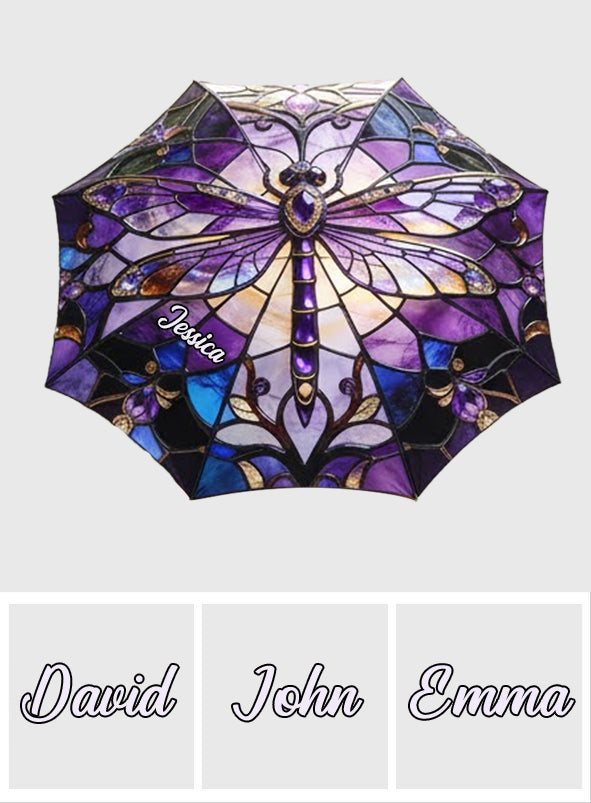 Majestätische Libelle – Personalisierter Libellen-Regenschirm