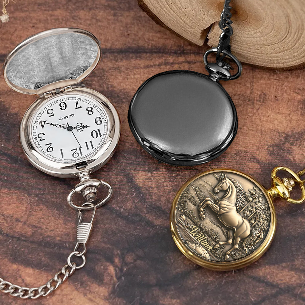 A Good Day To Ride Horse - Personalized Horse Pocket Watch