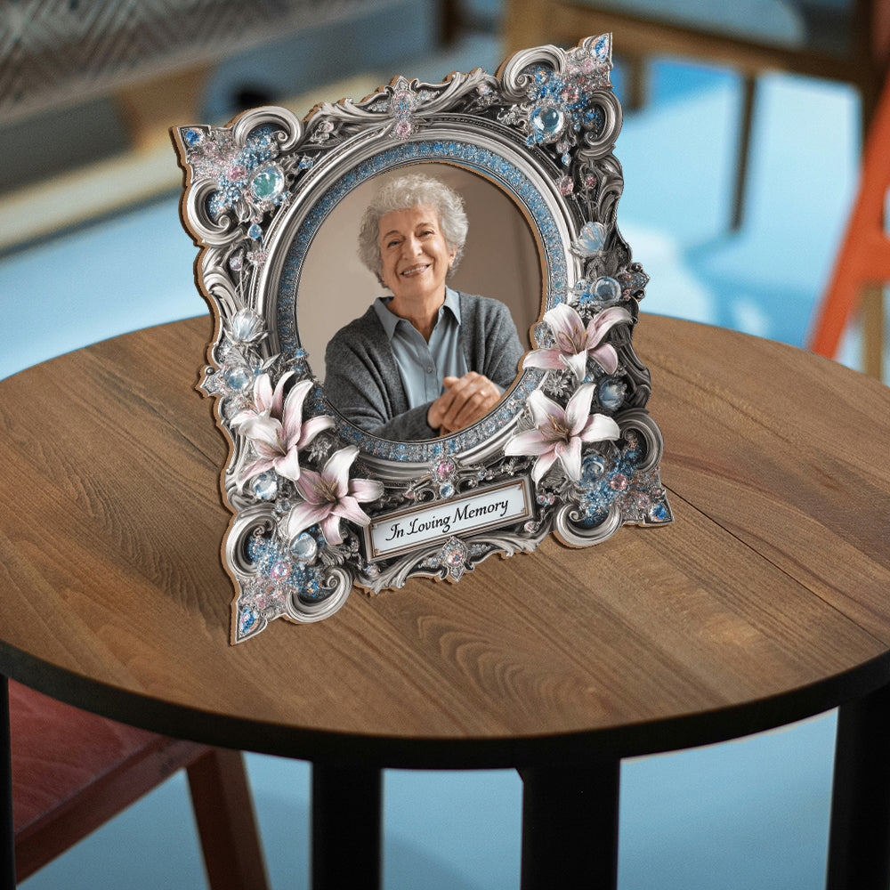 In Loving Memory - Personalized Memorial Cut Shape Photo Frame