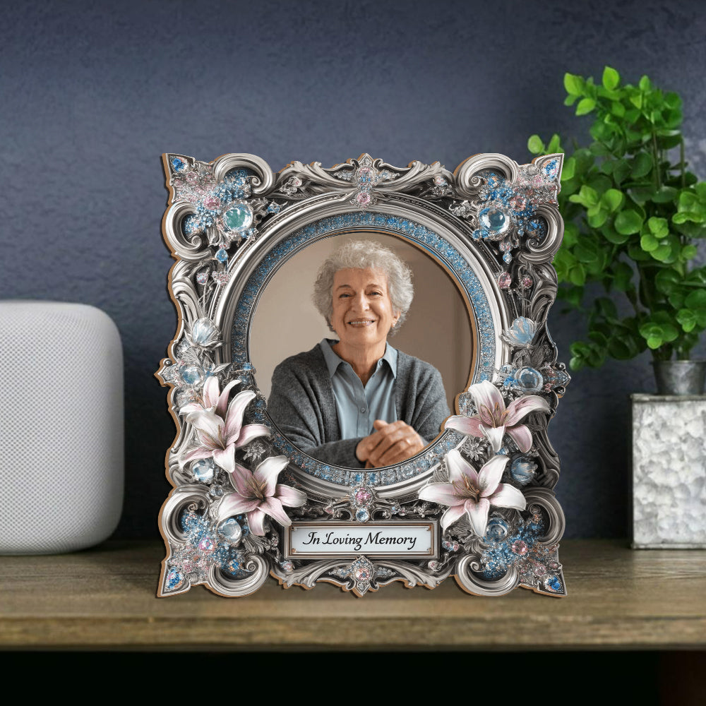 In Loving Memory - Personalized Memorial Cut Shape Photo Frame