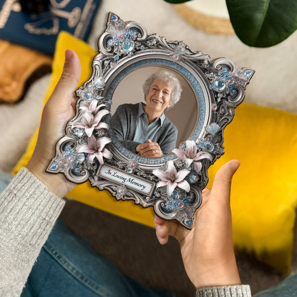 In Loving Memory - Personalized Memorial Cut Shape Photo Frame