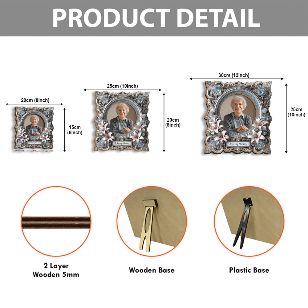 In Loving Memory - Personalized Memorial Cut Shape Photo Frame