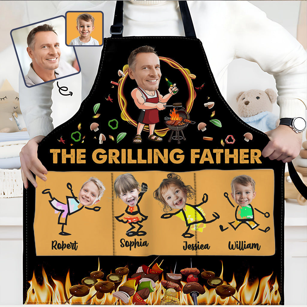 Daddy Grilling Plate - Personalized Father Apron