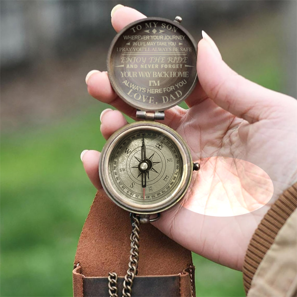 To My Son - Personalized Father & Son Compass