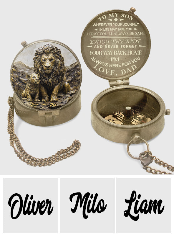 To My Son - Personalized Father & Son Compass