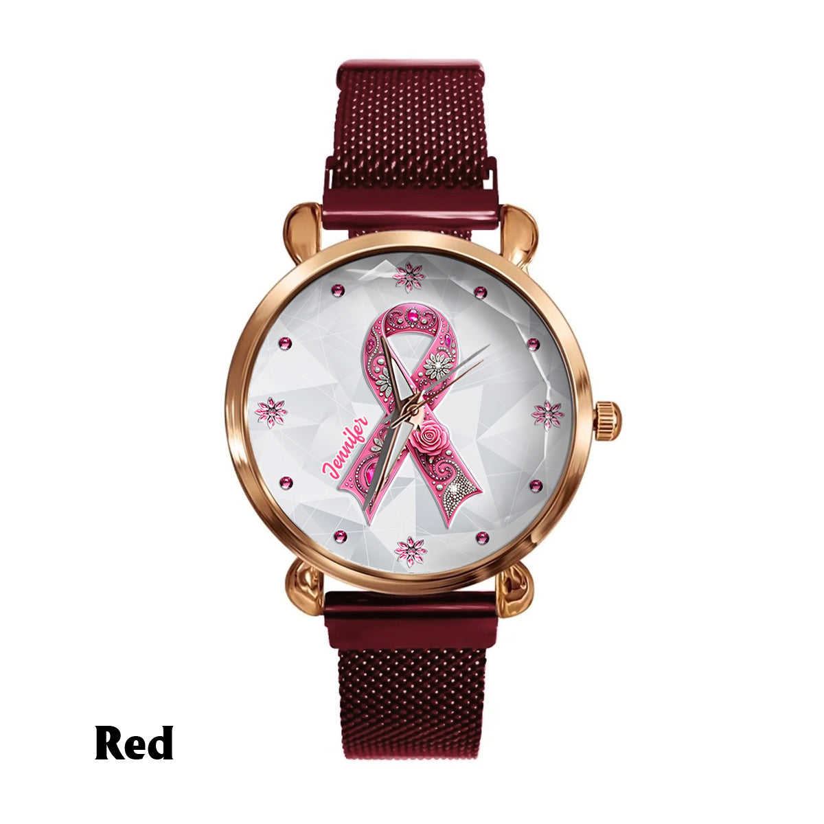 Breast Cancer Awareness - Personalized Breast Cancer Awareness Women Hand Watch