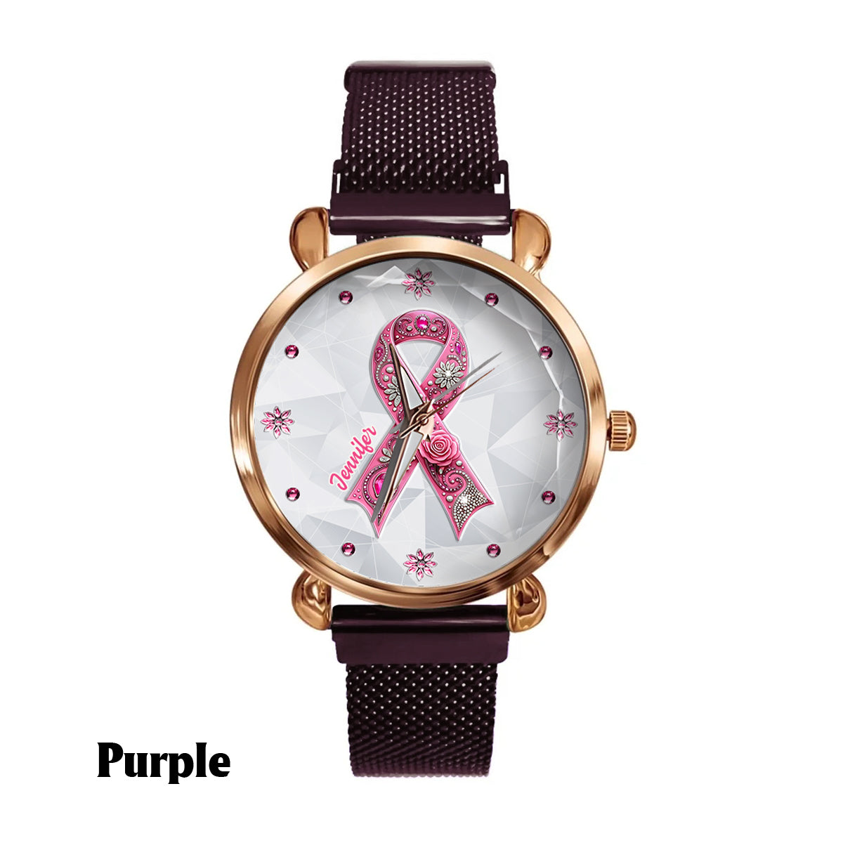 Breast Cancer Awareness - Personalized Breast Cancer Awareness Women Hand Watch