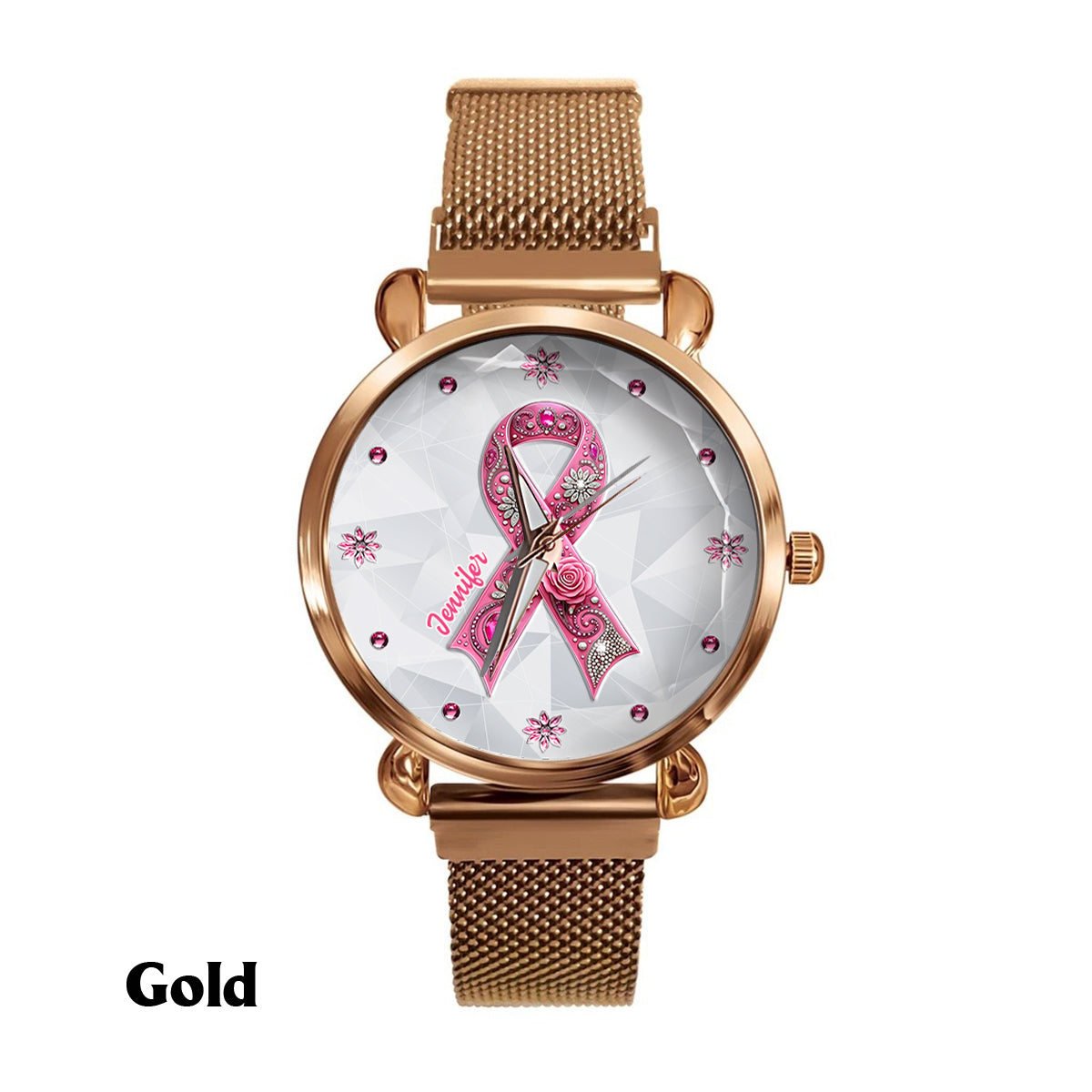 Breast Cancer Awareness - Personalized Breast Cancer Awareness Women Hand Watch
