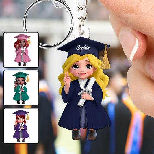Graduation Class 2025 - Personalized Graduation Custom Shaped Keychain