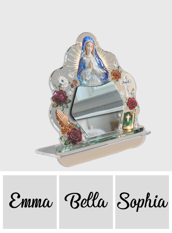 Heiliges Herz – Personalisierter christlicher Schreibtischspiegel