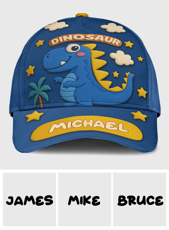 Niedlicher Dinosaurier – Personalisierte klassische Kinderkappe