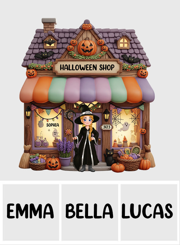 Halloween Time - Personalized Witch Custom Shaped Acrylic Plaque