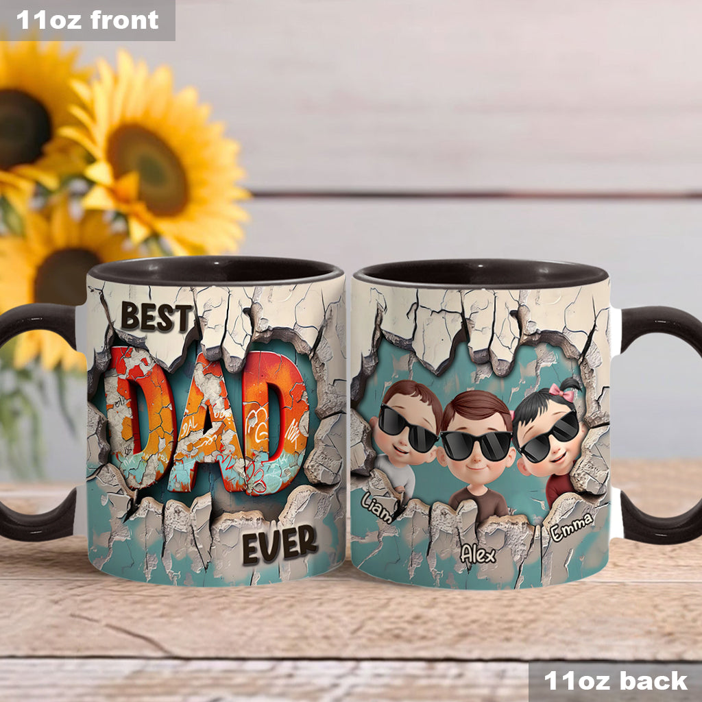 Best Dad Ever - Personalized Father Accent Mug