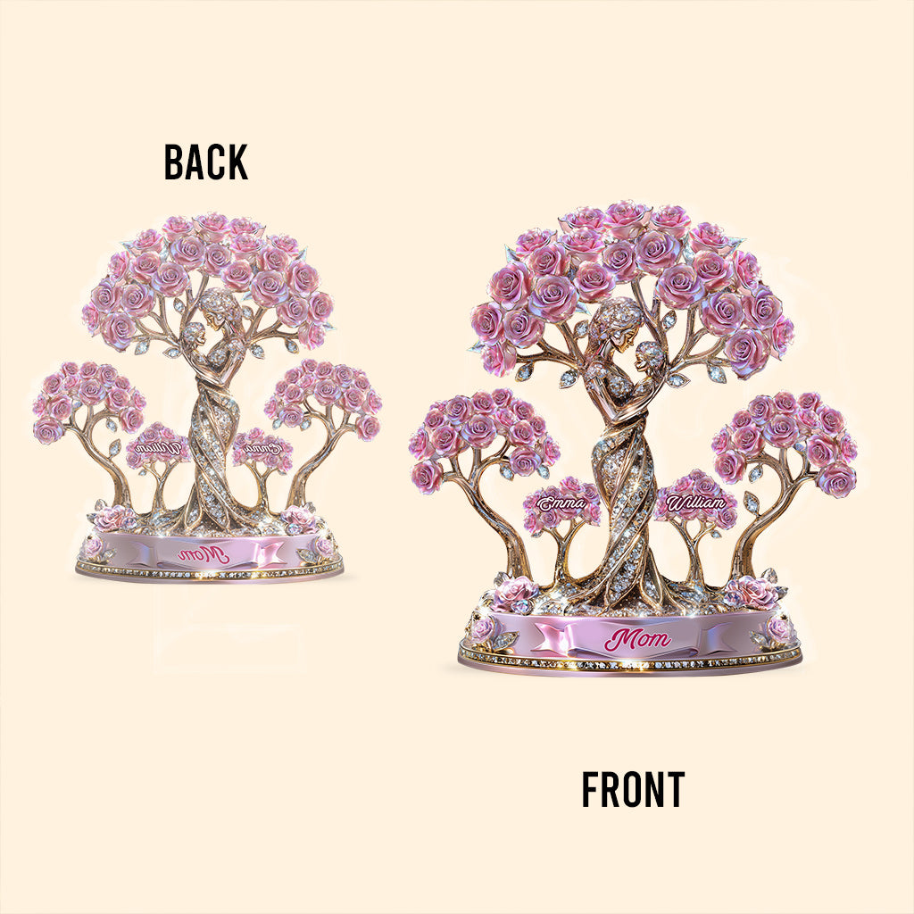 The Love Between Mother And Her Kids Christmas Gift For Mom, Grandma - Personalized Mother Custom Shaped Acrylic Plaque