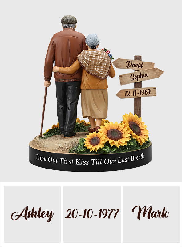 From Our First Kiss Till Our Last Breath - Personalized Couple Custom Shaped Acrylic Plaque