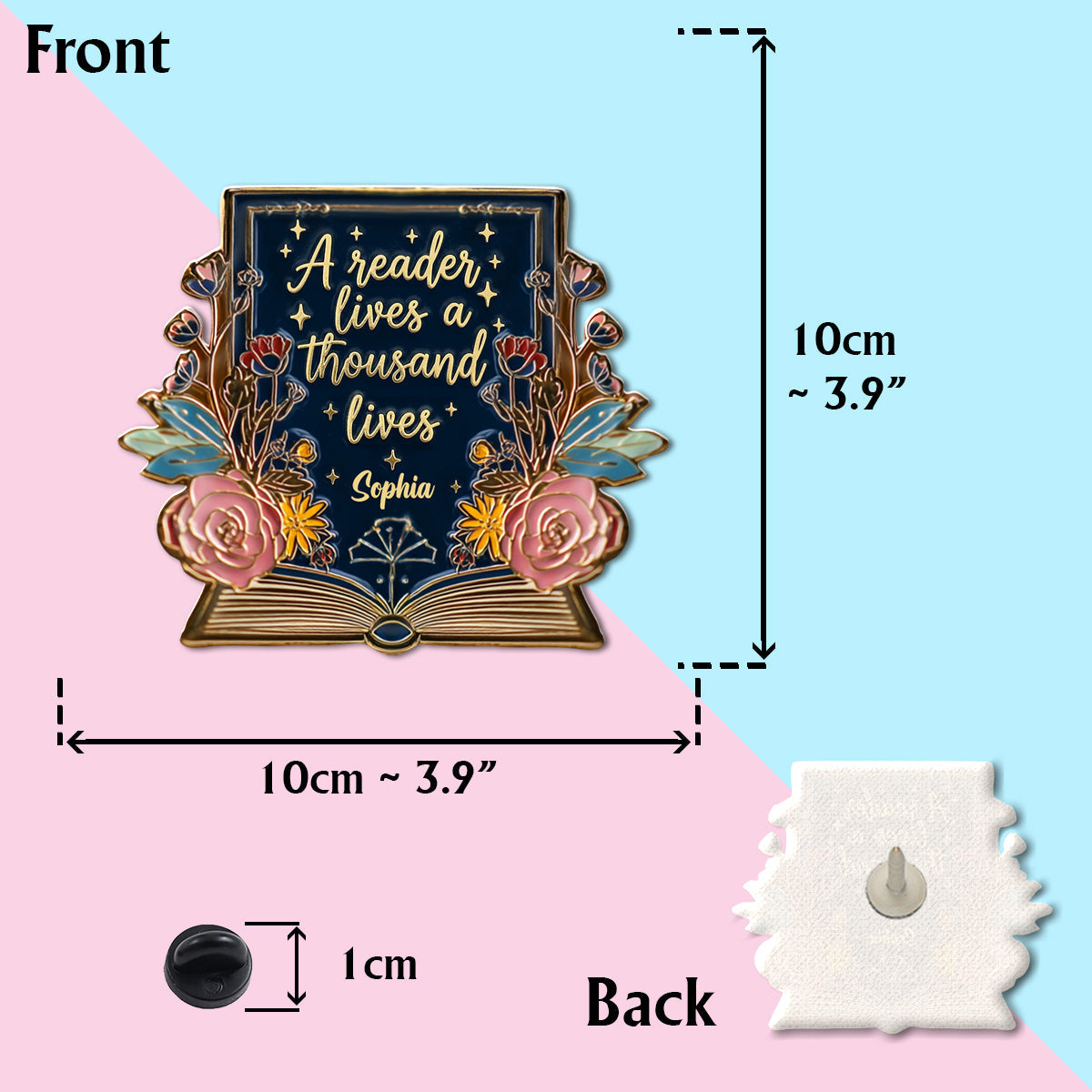 Book Collection - Personalized Book Pin