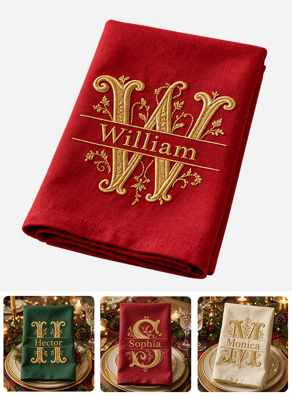 Personalisierte Serviette - Weihnachtsgeschenk - Zuhause für die Feiertage - Familienhandtuch
