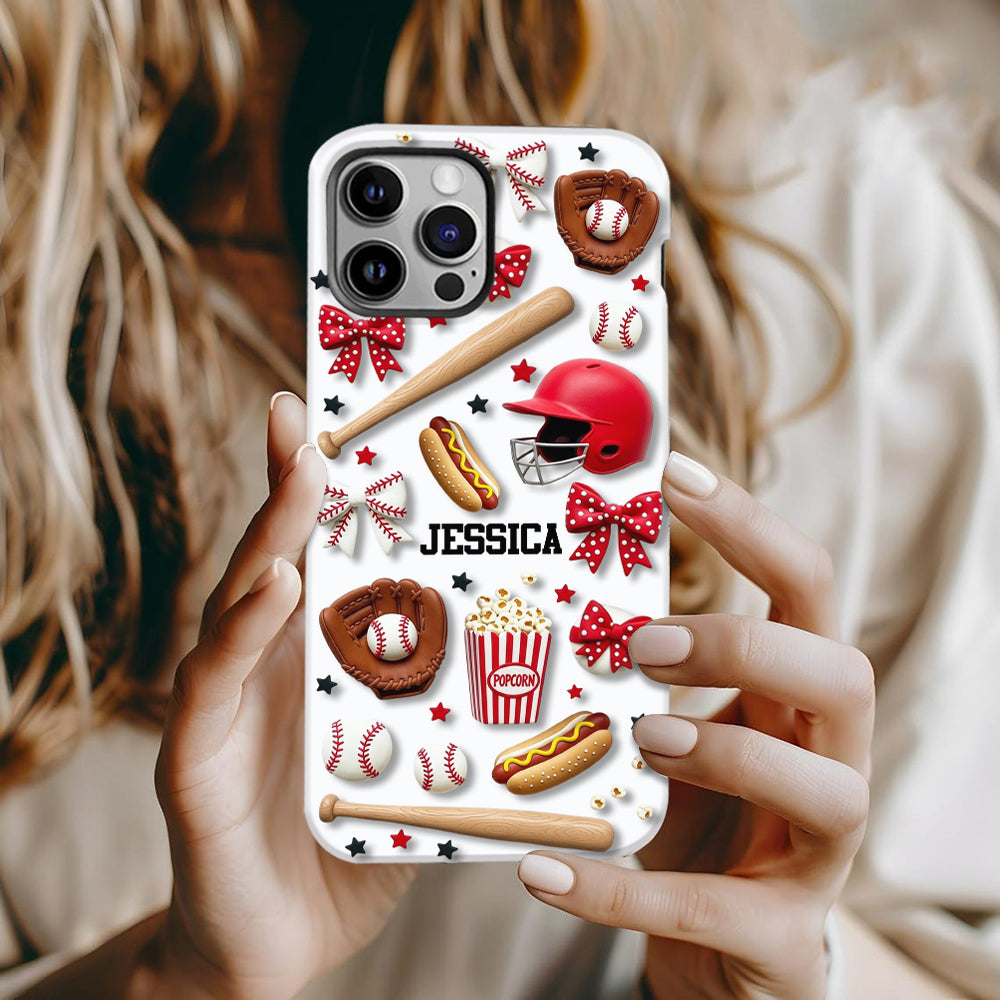 Love Baseball - Personalized Baseball Full Print Phone Case