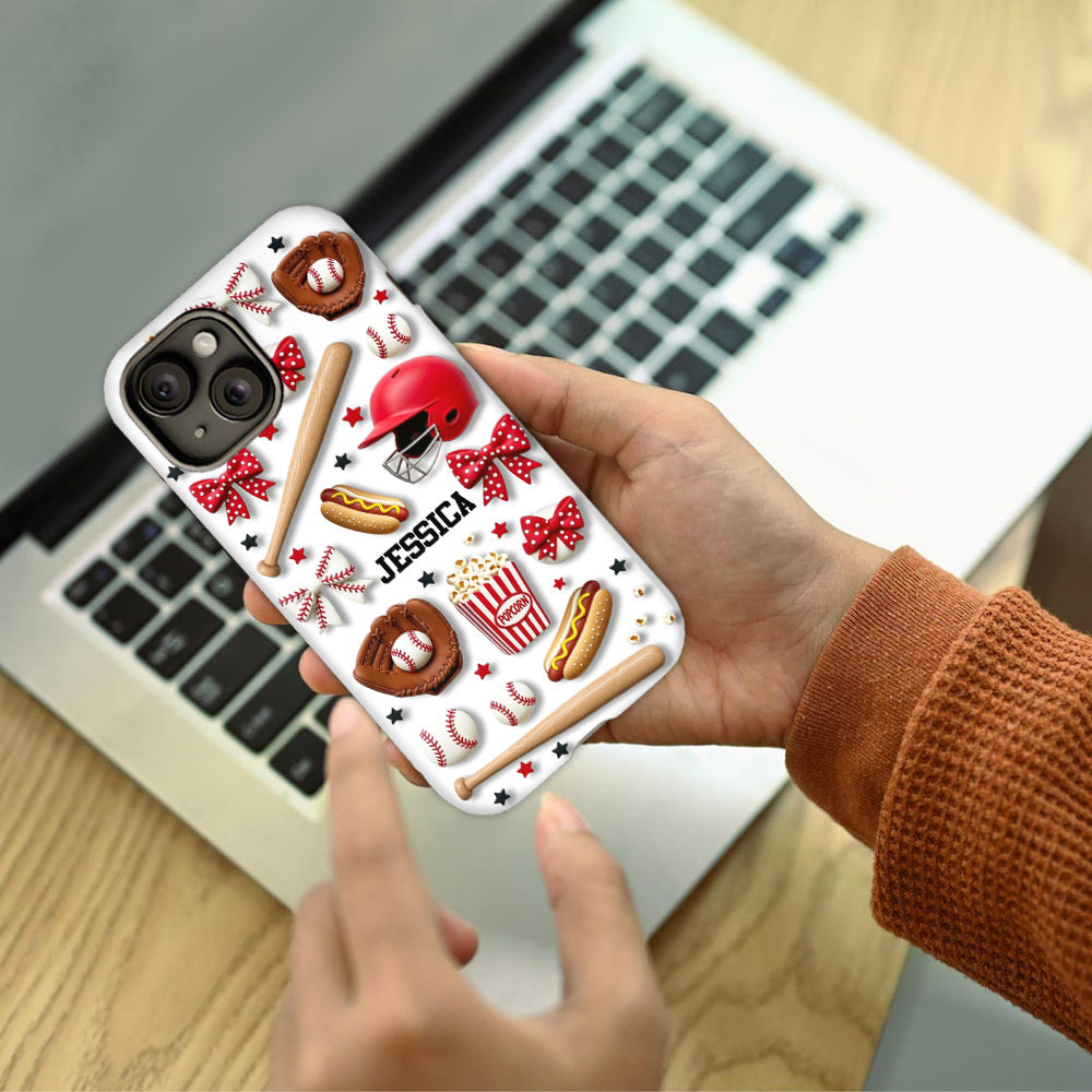 Love Baseball - Personalized Baseball Full Print Phone Case