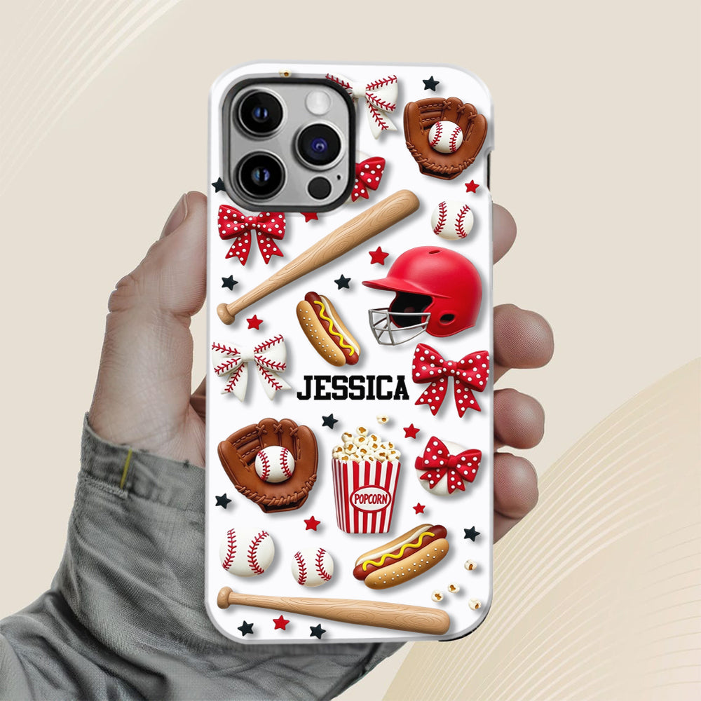 Love Baseball - Personalized Baseball Full Print Phone Case