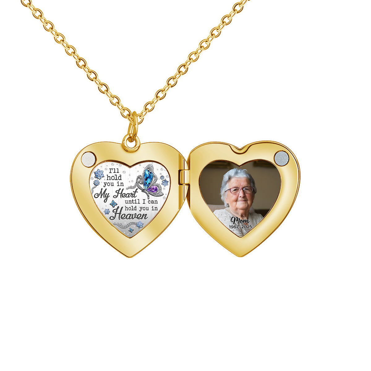 Forever In My Heart - Personalized Memorial Locket Pendant Necklace