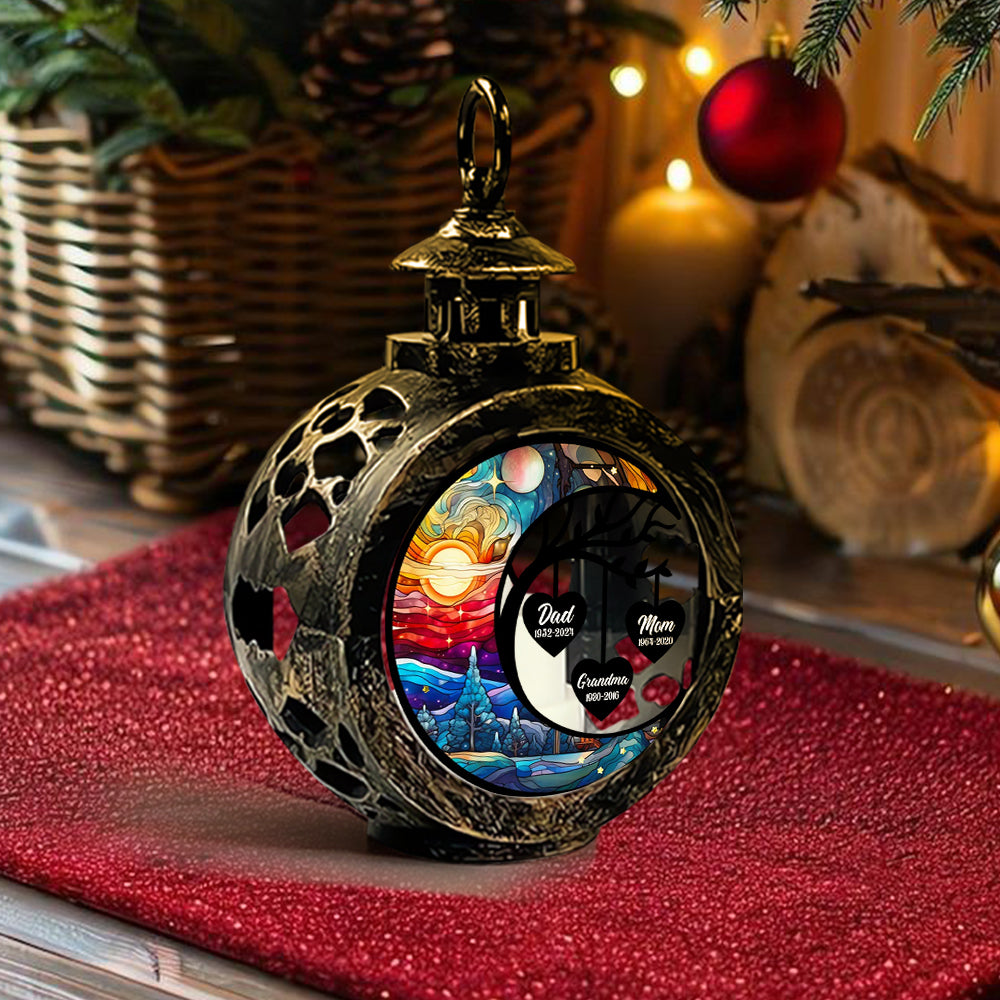 I Miss You - Personalized Memorial Round Lantern With Light