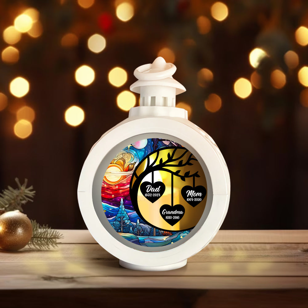 I Miss You - Personalized Memorial Round Lantern With Light