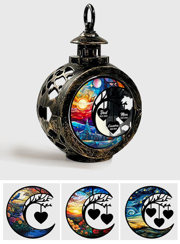 I Miss You - Personalized Memorial Round Lantern With Light