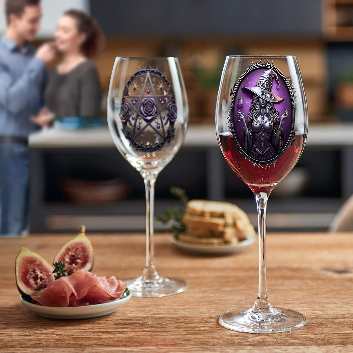 Drink Up Witches - Personalized Witch Wine Glass With Long Stem