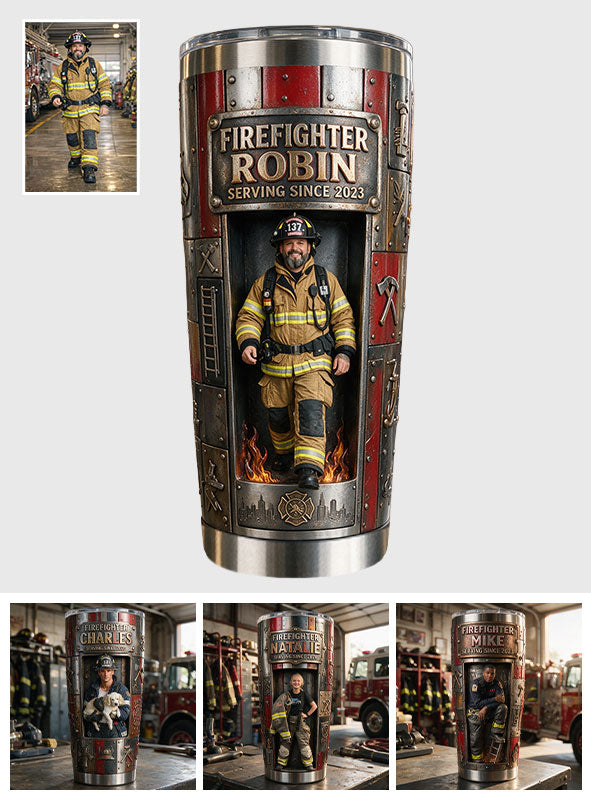 Stolzer Feuerwehrmann - Personalisierter Feuerwehr-Tumbler