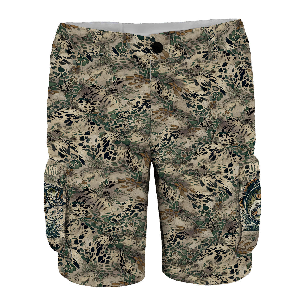 Fishing Gift For Him/ Husband/ Dad.... - Personalized Fishing Cargo Shorts With Belt