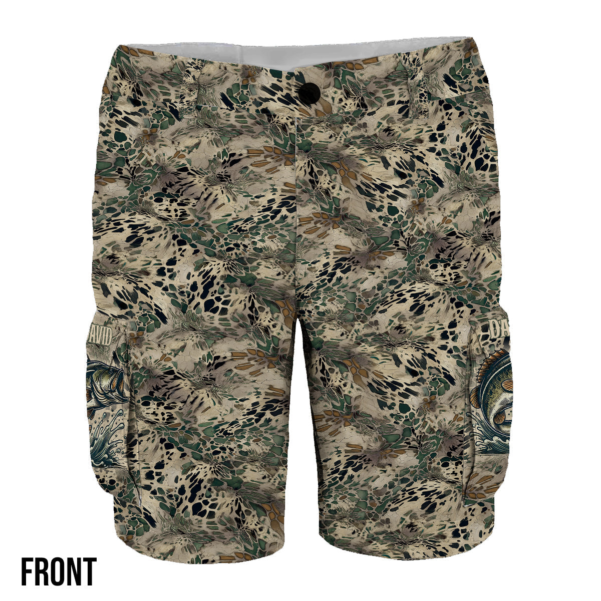 Fishing Gift For Him/ Husband/ Dad.... - Personalized Fishing Cargo Shorts With Belt