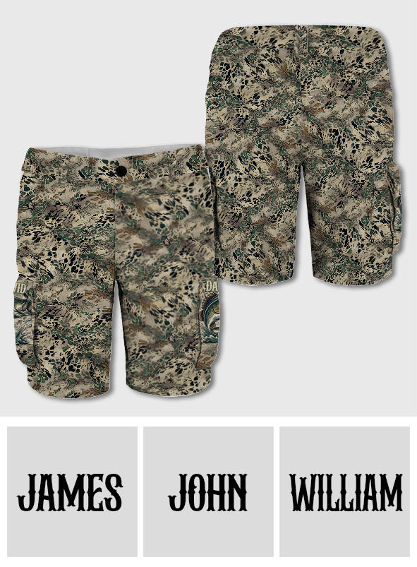 Fishing Gift For Him/ Husband/ Dad.... - Personalized Fishing Cargo Shorts With Belt