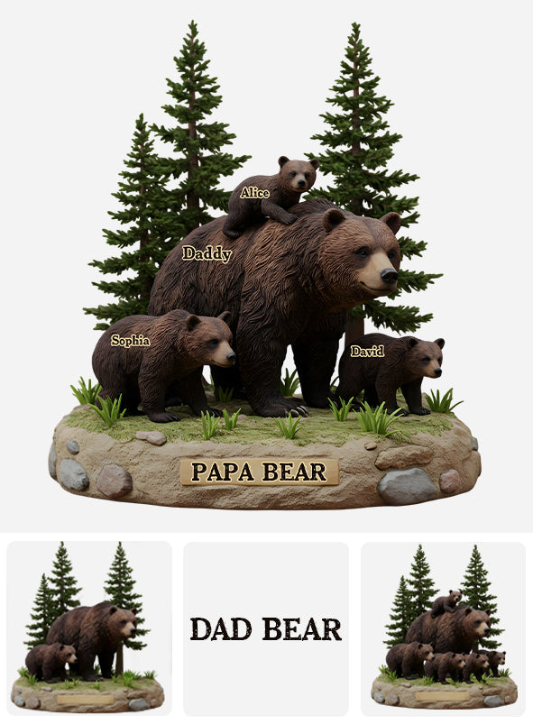 Papa Bear - Personalized Father Custom Shaped Acrylic Plaque