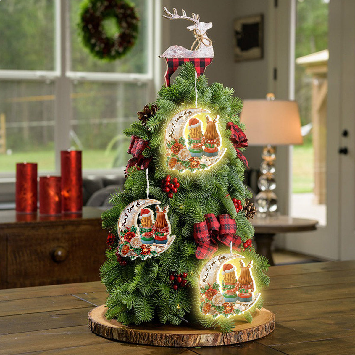 We Love You - Personalized Mother LED Light Ornament