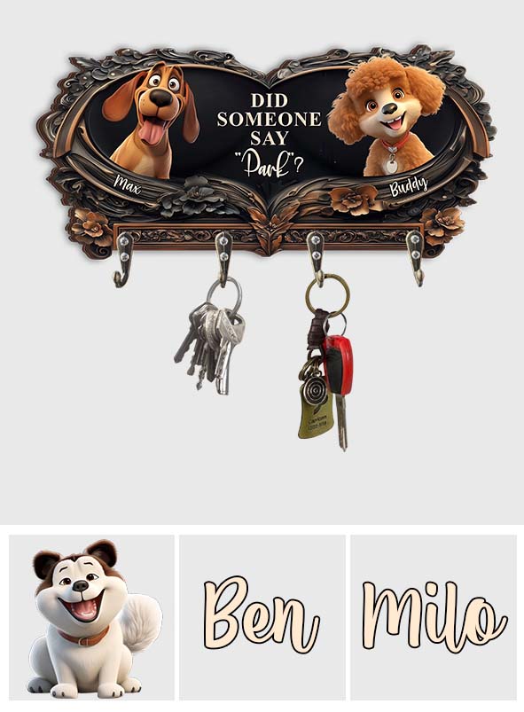 Hat da jemand „Park“ gesagt? – Personalisierter Schlüsselanhänger in Hundeform