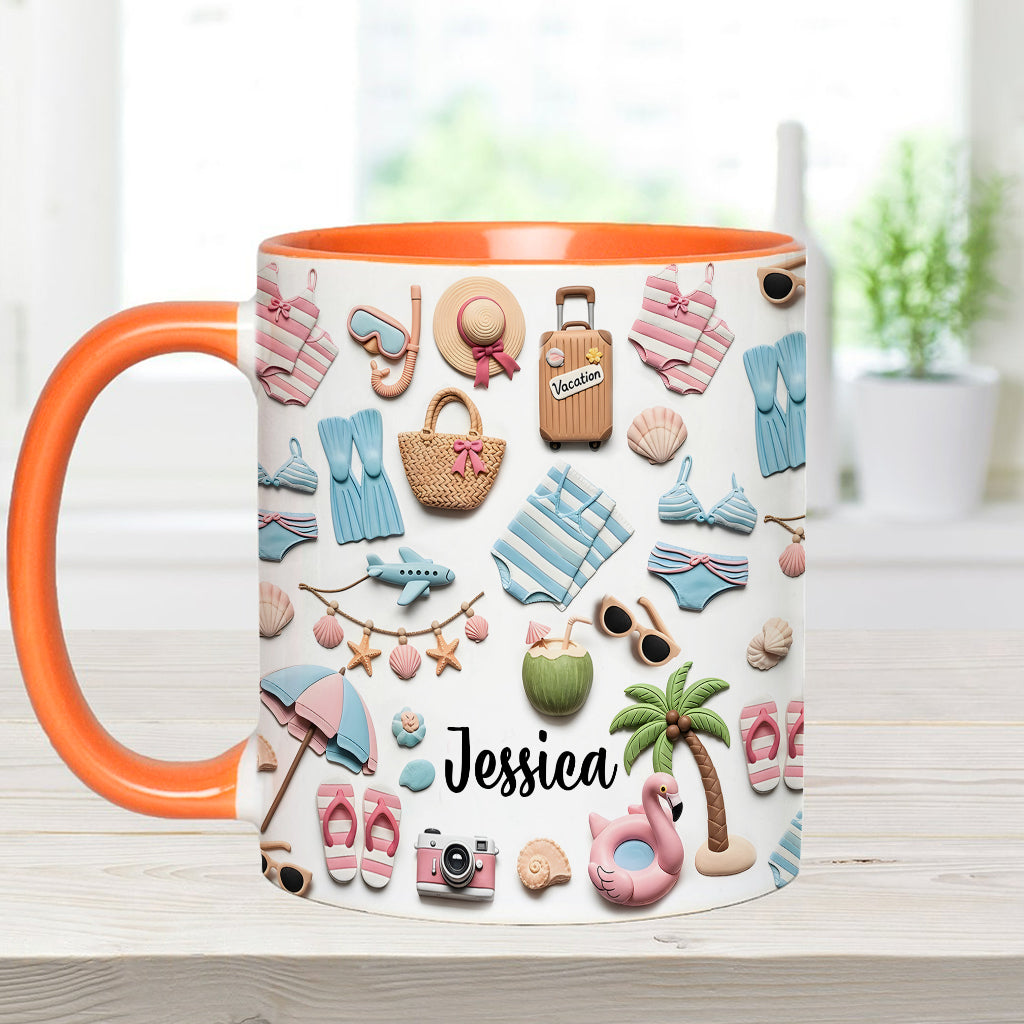 Beach Lovin' Girl - Personalized Sea Lover Accent Mug