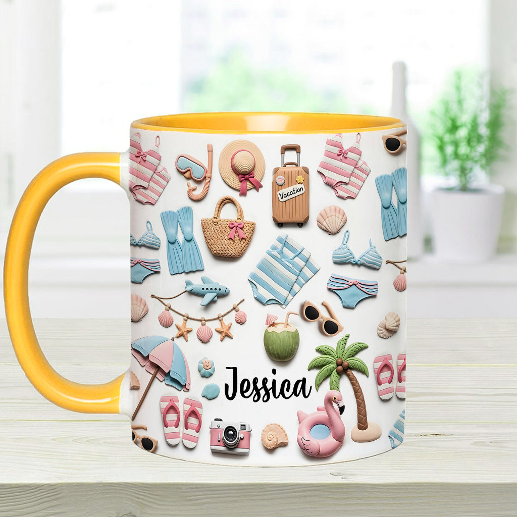 Beach Lovin' Girl - Personalized Sea Lover Accent Mug
