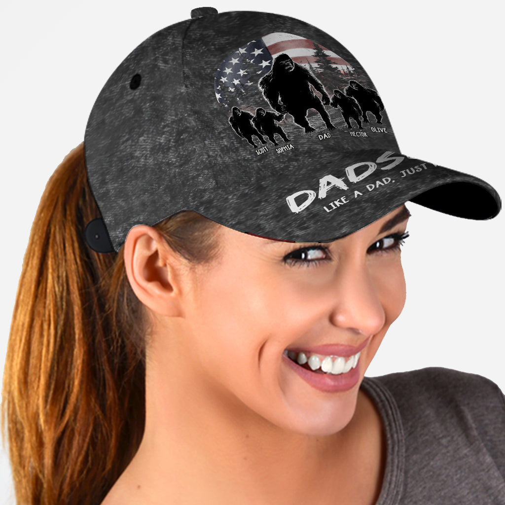 Dadsquatch, Like A Dad, Just Way More Squatchy - Personalized Father Classic Cap