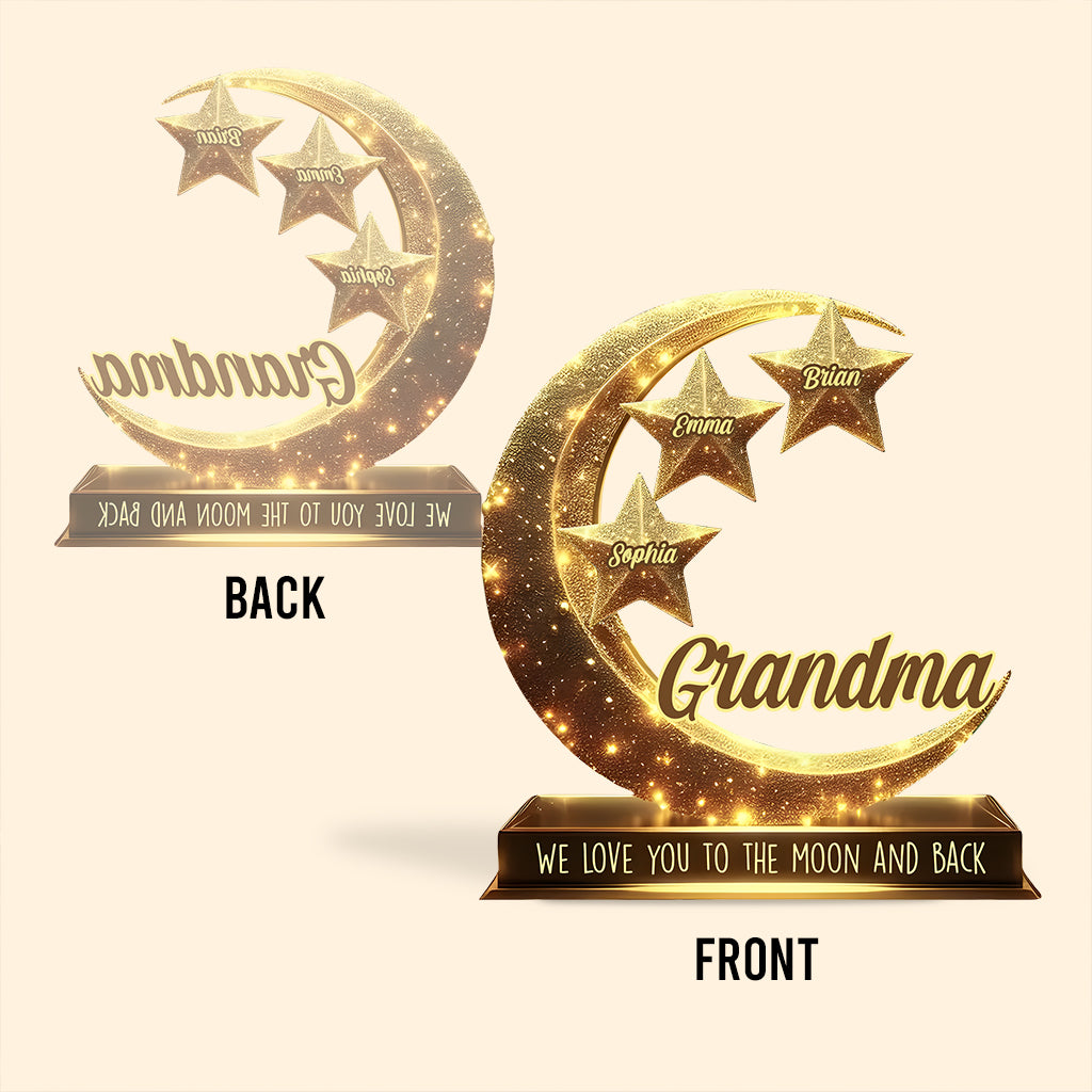 Grandma's Mom's Little Stars - Personalized Grandma Custom Shaped Acrylic Plaque