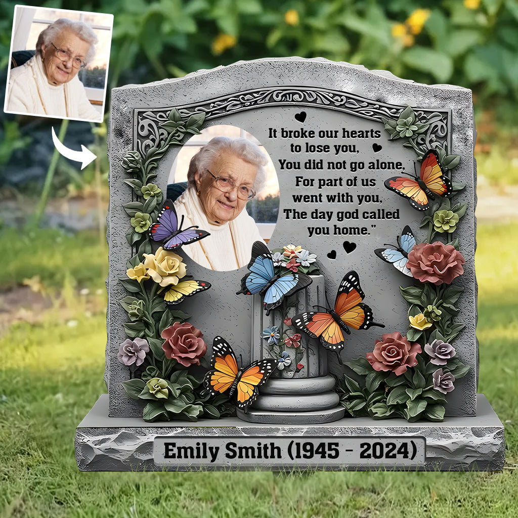 The Day God Called You Home - Personalized Memorial Acrylic Plaque Stake