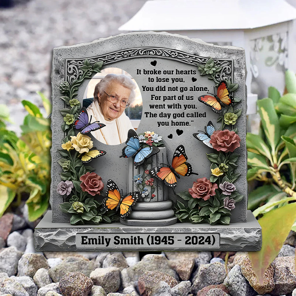 The Day God Called You Home - Personalized Memorial Acrylic Plaque Stake