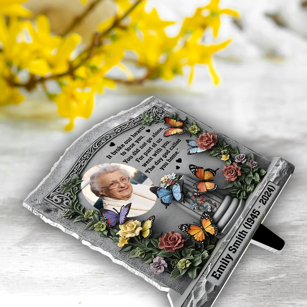 The Day God Called You Home - Personalized Memorial Acrylic Plaque Stake