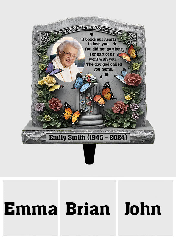 The Day God Called You Home - Personalized Memorial Acrylic Plaque Stake