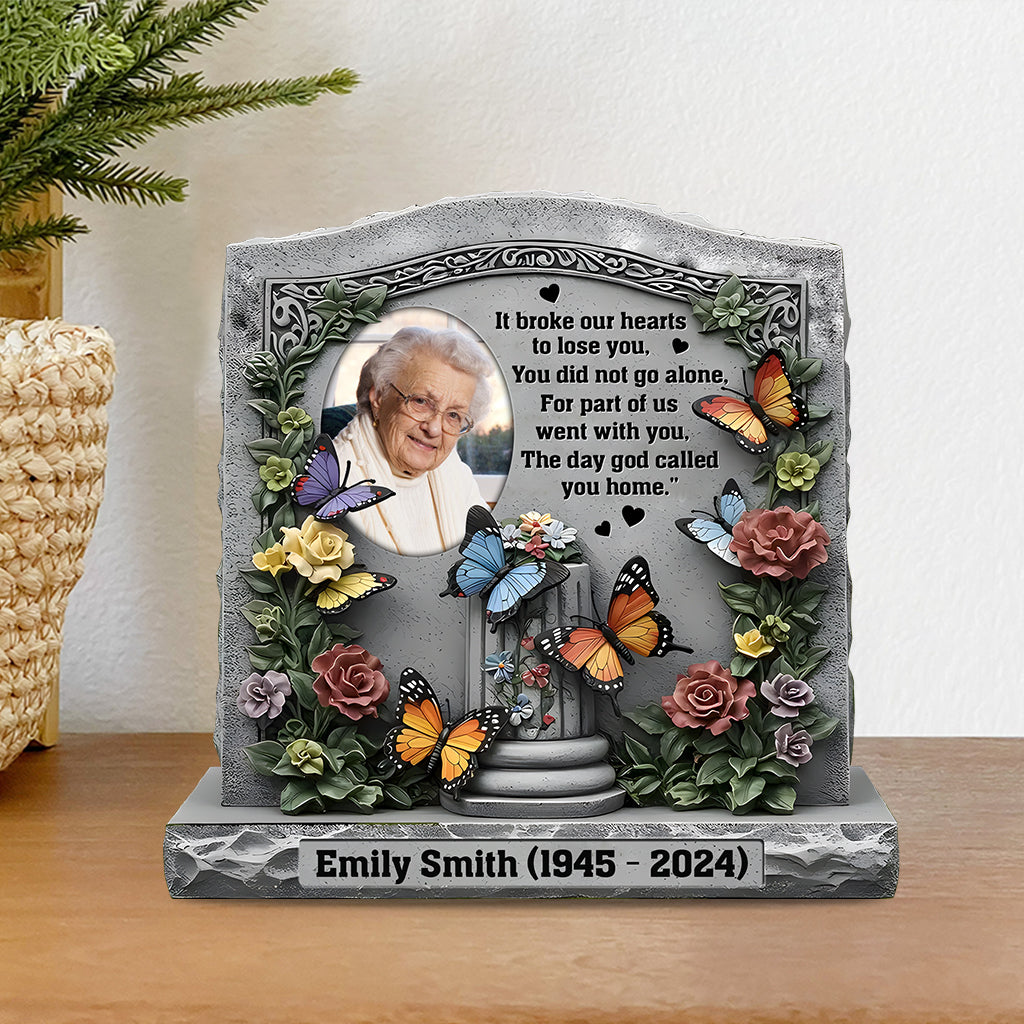 The Day God Called You Home - Personalized Memorial Custom Shaped Acrylic Plaque