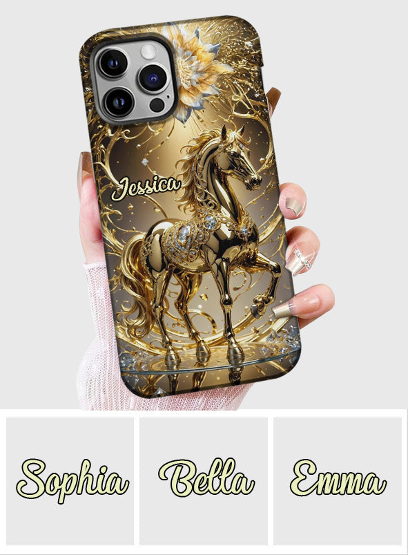 Coque de téléphone personnalisée avec motif cheval « Magnifique Cheval »
