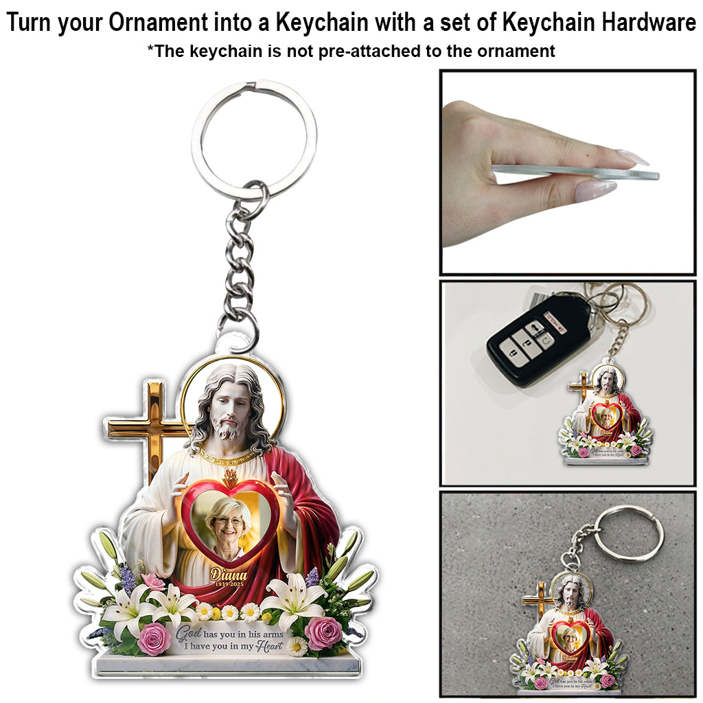 Sacred Heart of Jesus - Personalized Memorial Ornament